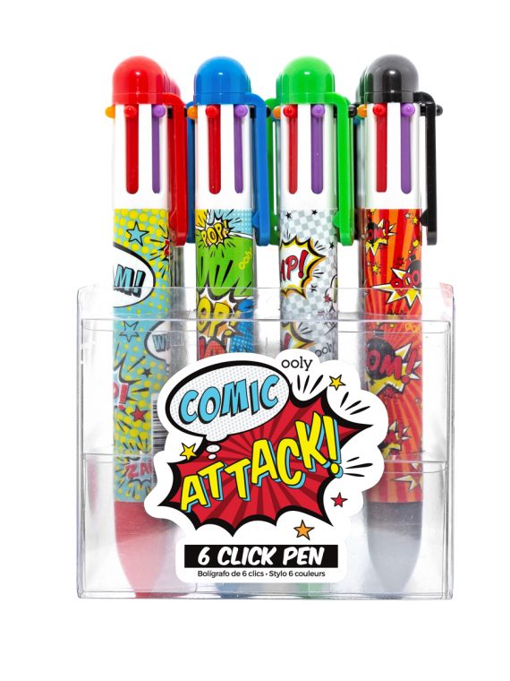 132-062-Comic-Attack-6-Click-Multi-Color-Pens-Display-D1