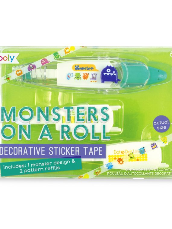 167-004-On-A-Roll-Decorative-Sticker-Tape-Monsters-B1