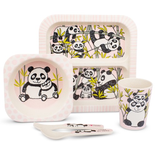 pandas_bamboo_kids_dinner_set