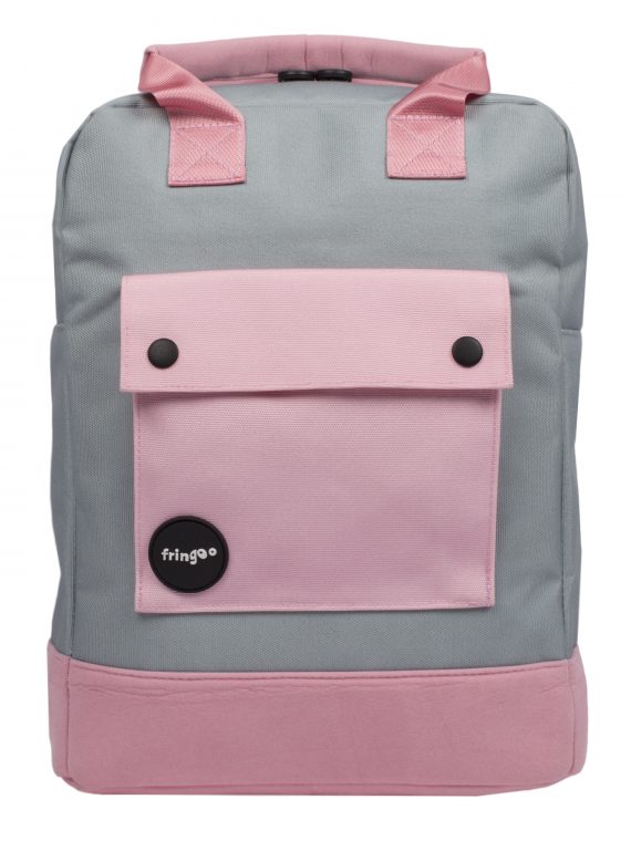Kids-teen-backpack-grey-pink-fringoo-front