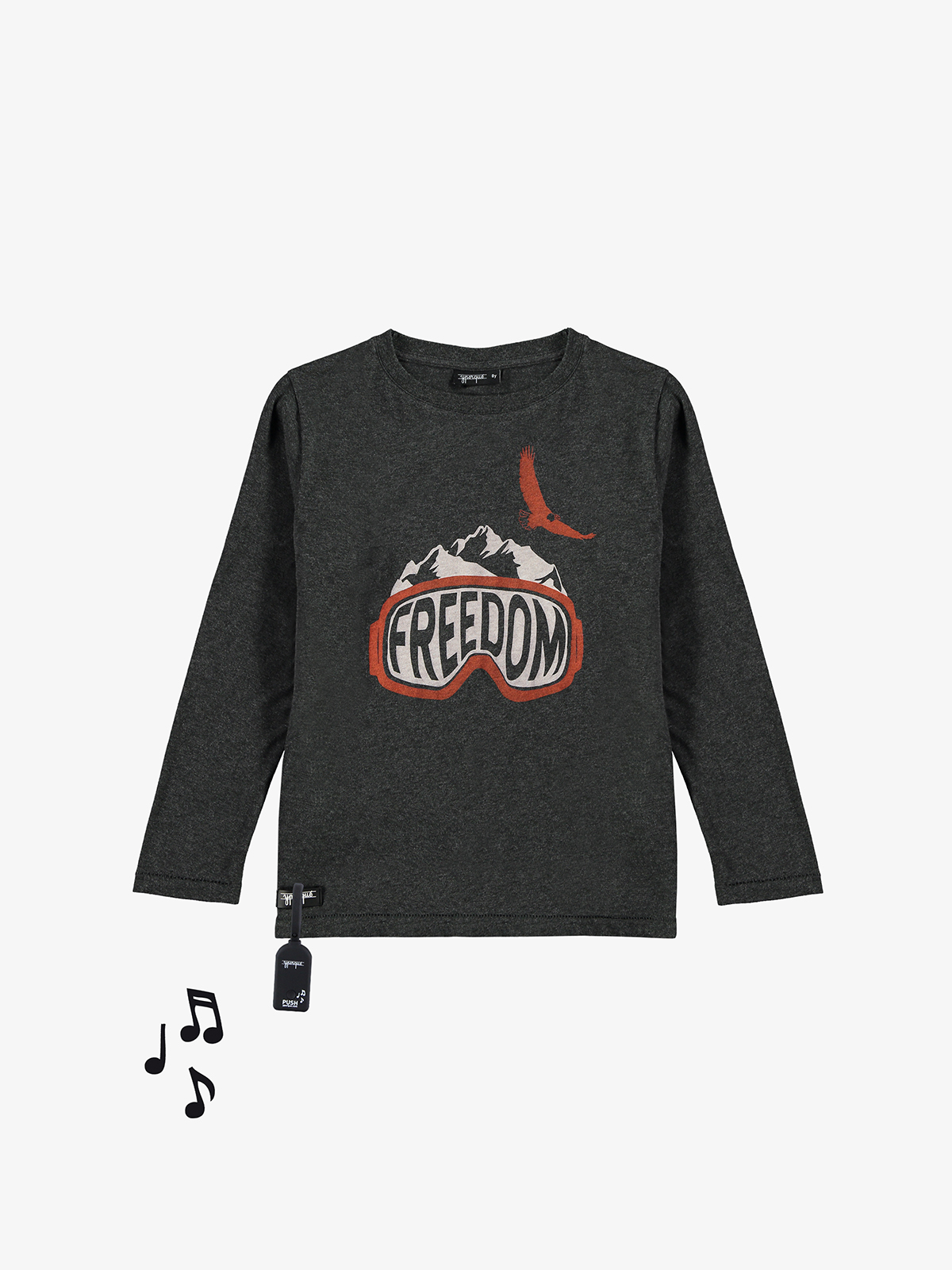 T-SHIRT LONG EAGLE ANTRACITE - Lollidots Online Store