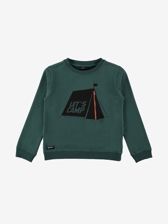 FW220059-CAMPING ZIPPER SWEAT